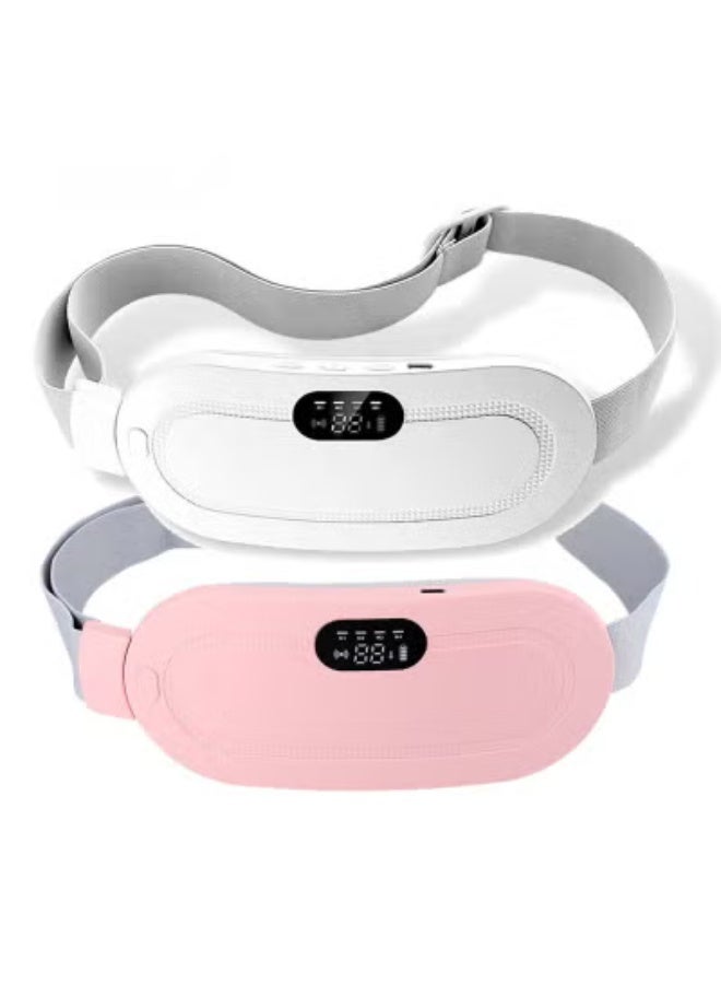 Eworld Menstrual Heating Pad Massager Belt, Warm Palace Electric Hot Compress & Vibration Massage for Abdomen and Waist Cramp Relief, Type-C Rechargeable, Assorted Color - Image 1